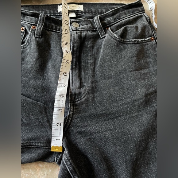 Abercrombie and fitch Curve Love Ultra High Rise Ankle Straight Washed Grey 27 - Picture 11 of 16